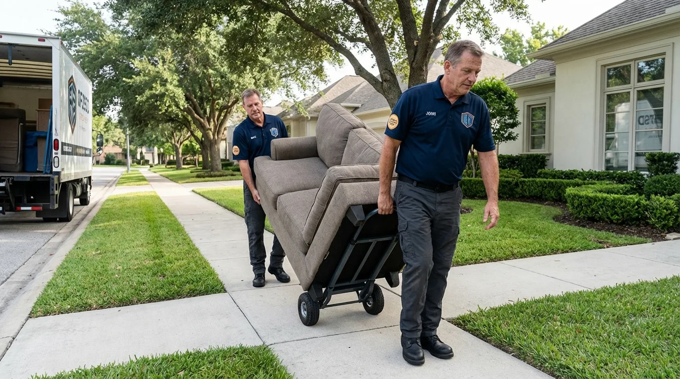 Local residential moving crew loading furniture in Chicago Ridge, IL